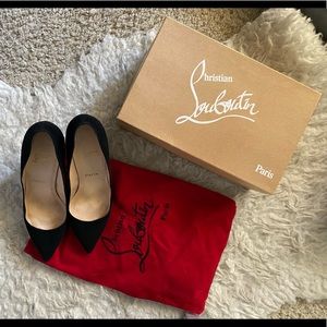 Christian Louboutin Pigalle 100 Black Suede 39